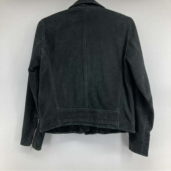 Lucky Brand Black Nubuck Leather Moto Jacket - Picture 14 of 15